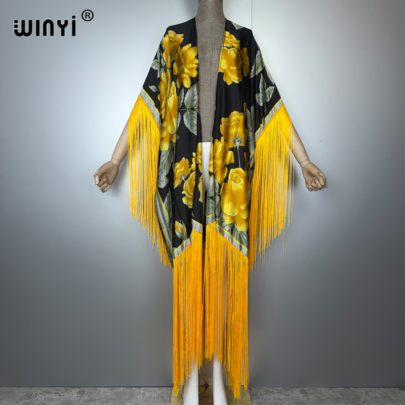 Cover Up Kaftan - WINYI África kimono encubrimientos Bohemia estampado