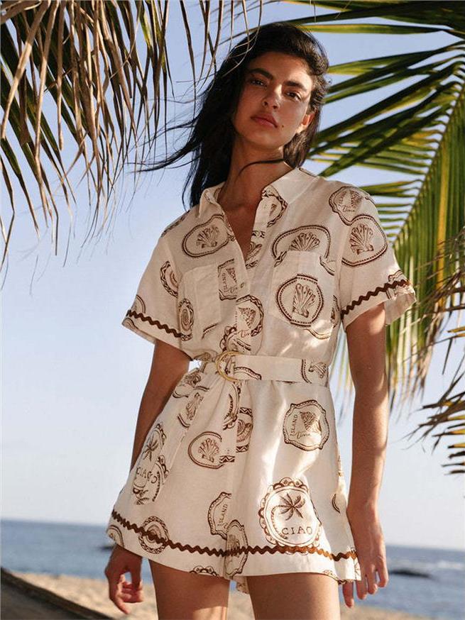 Linen Dress Wrap - Elegante Vestido Camisero Cruzado de Lino