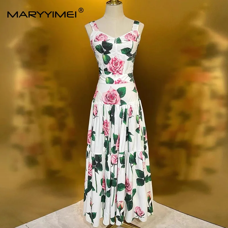 Romper Floral Print - MARYYIMEI Traje de moda con estampado