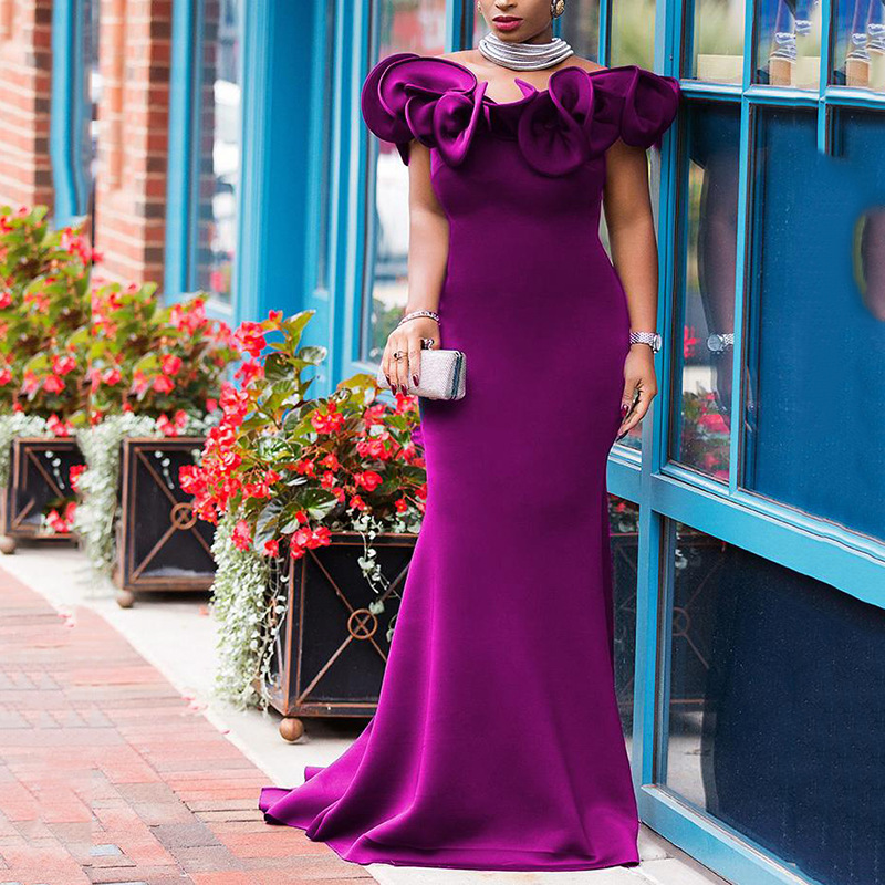 Vestido largo con hombros desc - Linen Dress Wrap reseña y precio