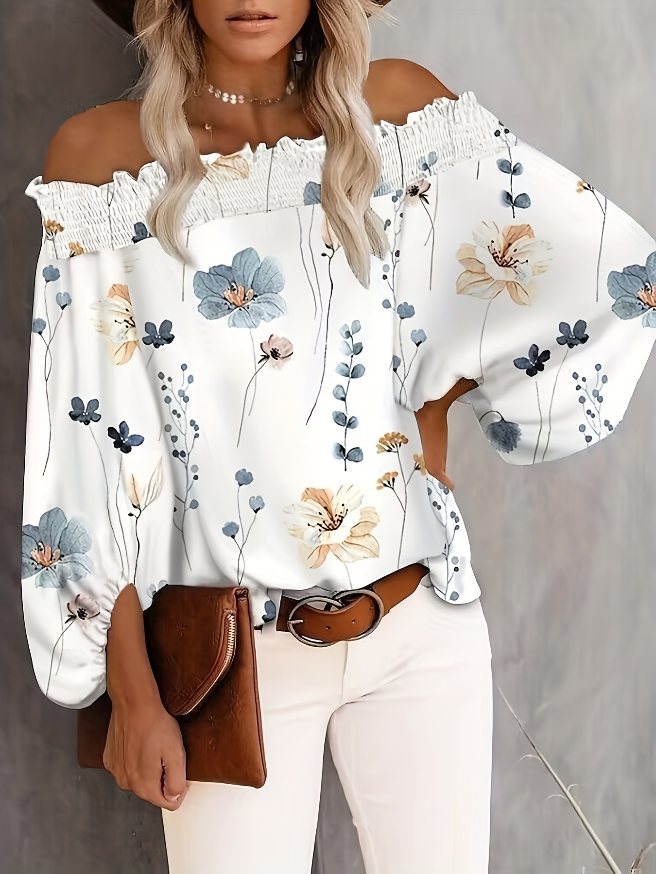 Blusa de Talla Grande para Muj - Blouse Off Shoulder reseña y precio