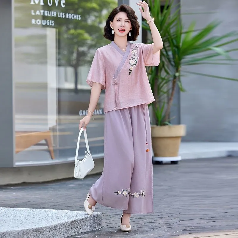 Conjunto de dos piezas de lino - Linen Pant Wide reseña y precio