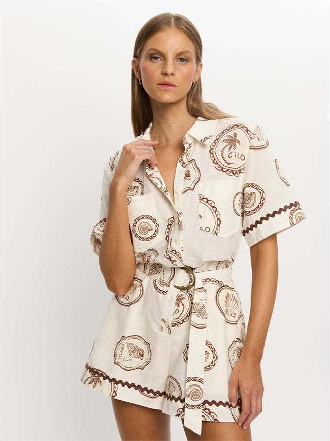 Elegante Vestido Camisero Cruz - Linen Dress Wrap reseña y precio
